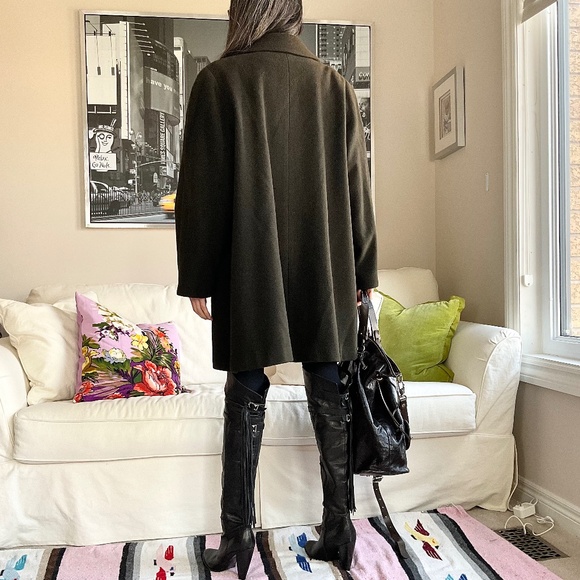 Vintage Dark brown/olive  coat - Picture 5 of 12